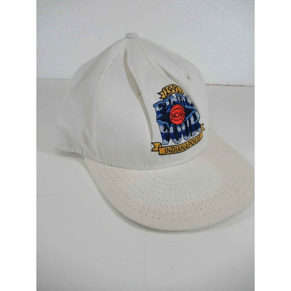 Vtg 1991 NCAA Final Four Snapback Hat Indianapolis College Basketball White 90s